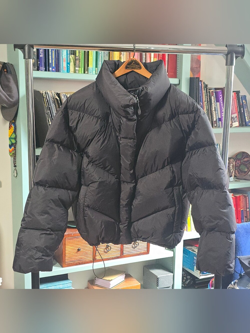 Aritzia Wilfred Black Cloud Puff Jacket